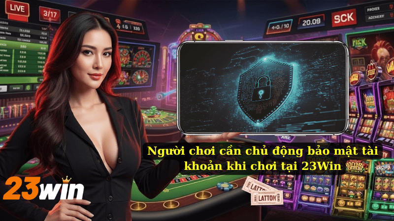 Người chơi cần chủ động bảo mật tài khoản khi chơi tại 23Win