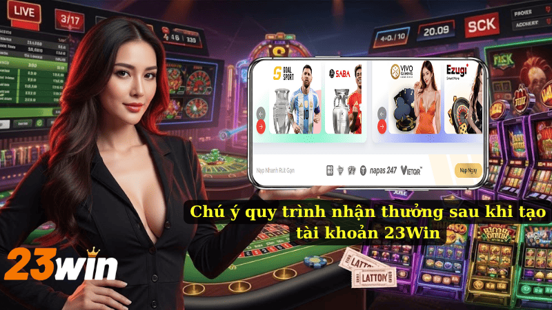 Chú ý quy trình nhận thưởng sau khi tạo tài khoản 23Win