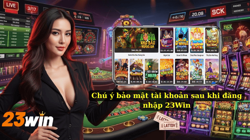 Chú ý bảo mật tài khoản sau khi đăng nhập 23Win