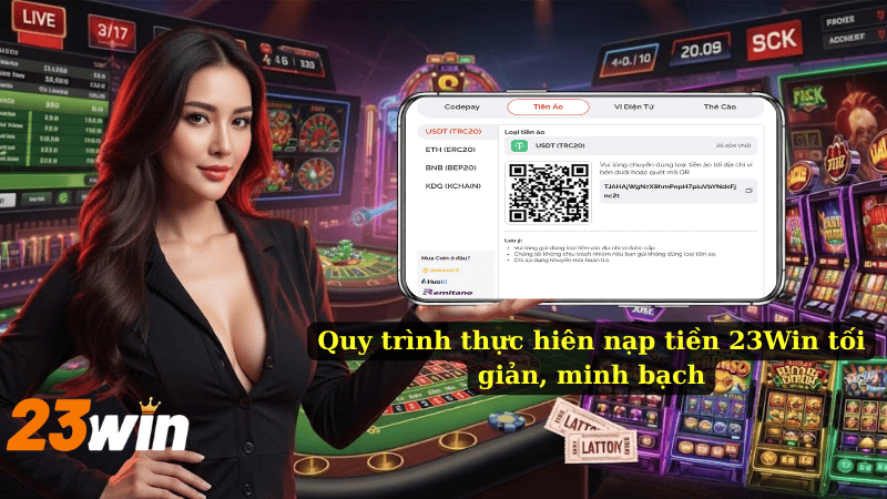 Quy trình thực hiện nạp tiền 23Win tối giản, minh bạch