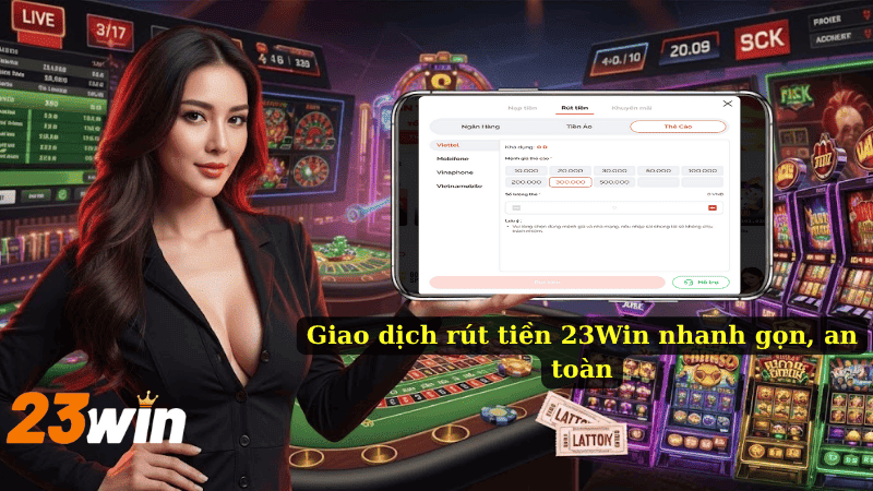 Giao dịch rút tiền 23Win nhanh gọn, an toàn